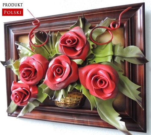 Obraz z czerwonymi różami w koszu produkcji polskiej.jpg