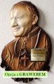 PŁASKORZEŹBA - POPIERSIE, PAPIEŻA JANA PAWŁA II, wykonana ze skóry, PREZENT ŚLUBNY, jubileusz LUB NA INNĄ OKAZJĘ , oryginalna pamiątka z Polski, DEDYKACJA GRAWEROWANA