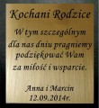 PRZYKŁADOWE ŻYCZENIA NA PODZIĘKOWANIE DLA RODZICÓW DEDYKACJA- GRAWER - ORYGINALNA PAMIĄTKA