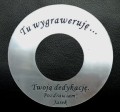 Oryginalny srebrny pierścień z WYGRAWEROWANĄ DEDYKACJĄ 
Optymalnie możemy zamieścić 10słów (do uzgodnienia)
Średnica  OKOŁO 60mm-80mm
OPCJA DODATKOWO PŁATNA