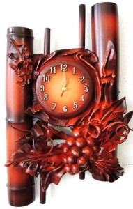 KONIAKOWY ZEGAR Z BAMBUSA I SKÓRY - B13-3