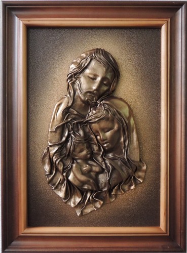 Obraz świętej rodziny w skórze