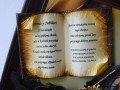 DEDYKACJA NA JUBILEUSZ, KSIĄŻKA ZE SKÓRY, RĘCZNE WYKONANIE