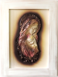 MADONNA Z DZIECIĄTKIEM. KARMIĄCA. ORYGINALNY KOLOR. S3-10