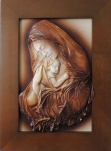 MADONNA Z DZIECIĄTKIEM. KARMIĄCA. ORYGINALNY KOLOR I PIĘKNE WNĘTRZE. S5-7