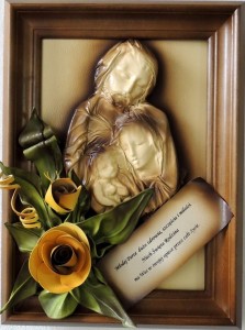 Obraz z dedykacją na prezent ślubny, podziękowanie - ŚWIĘTA RODZINA - K3SD-4