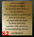 GRAWER ... DEDYKACJA...Piękna płaskorzeźba ze skóry ŚWIĘTEGO PAPIEŻA JANA PAWŁA II, oryginalny prezent na ŚLUB, JUBILEUSZ, opcja dodatkowa DEDYKACJA - GRAWER, oryginalny prezent na ślub, jubileusz, podziękowanie i inne okazje