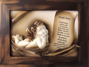 PROSTA FORMA. ANIOŁ STRÓŻ. RĘKODZIEŁO. MOŻLIWOŚĆ WSTAWIENIA WŁASNEJ DEDYKACJI. A2-6